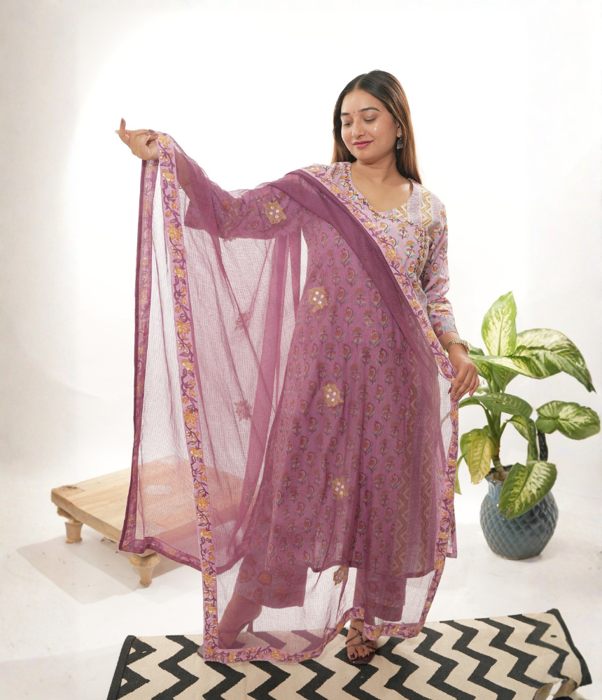 Kalyāṇī Complete Cotton Suit Set