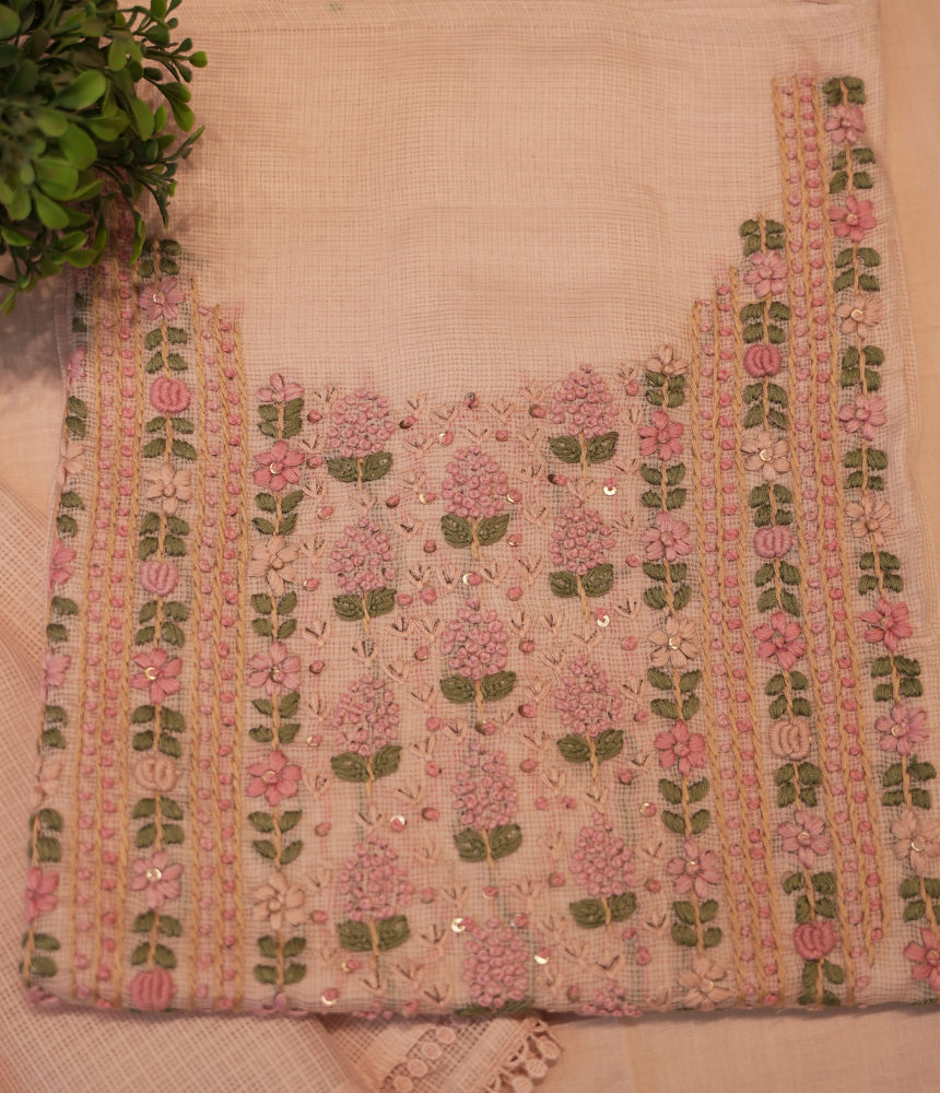 Gulnaar Unstitched Suit Set
