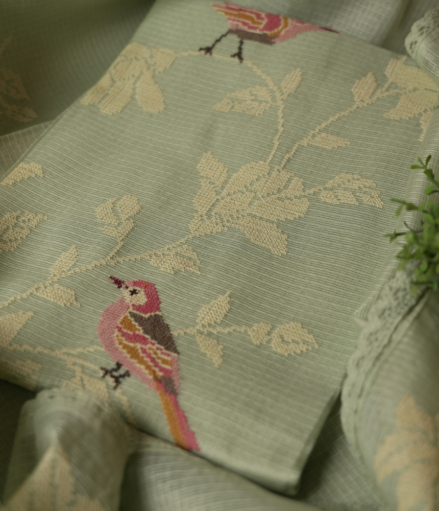 Kesarva  Unstitched Suit Set