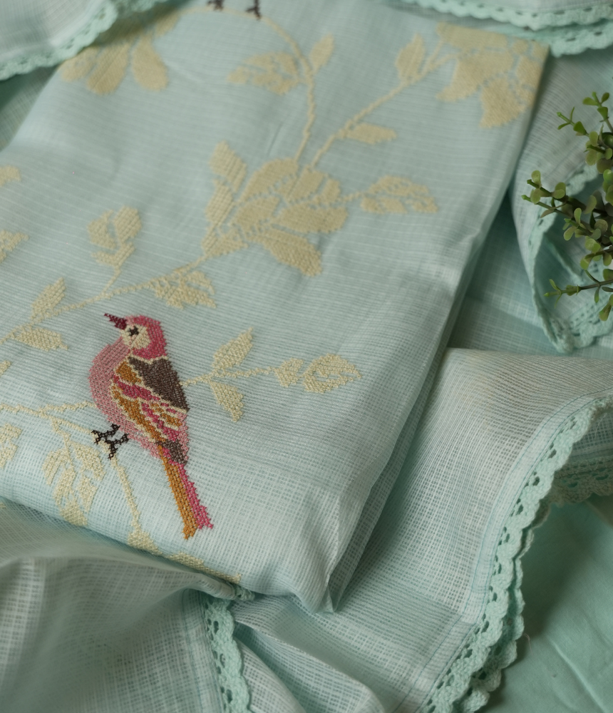 Kesarva  Unstitched Suit Set