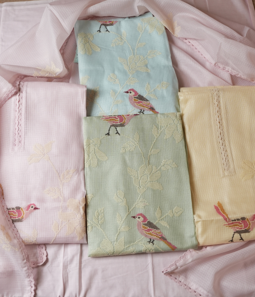 Kesarva  Unstitched Suit Set