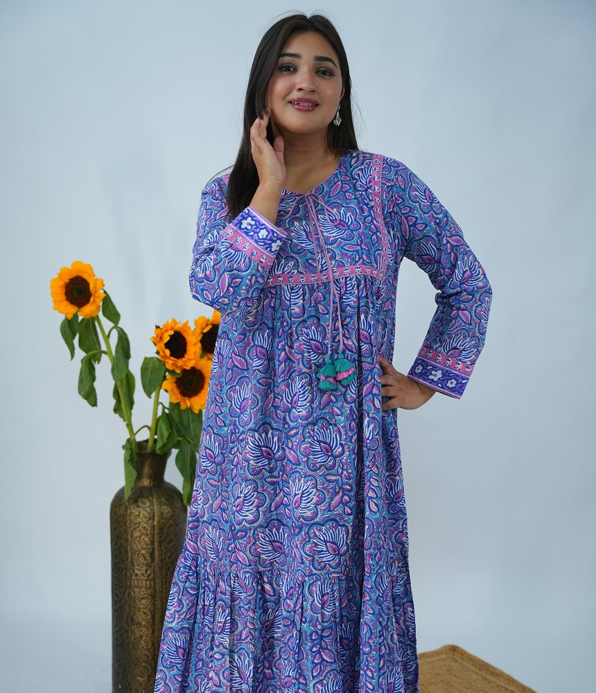 BlushBloom Cotton Dress
