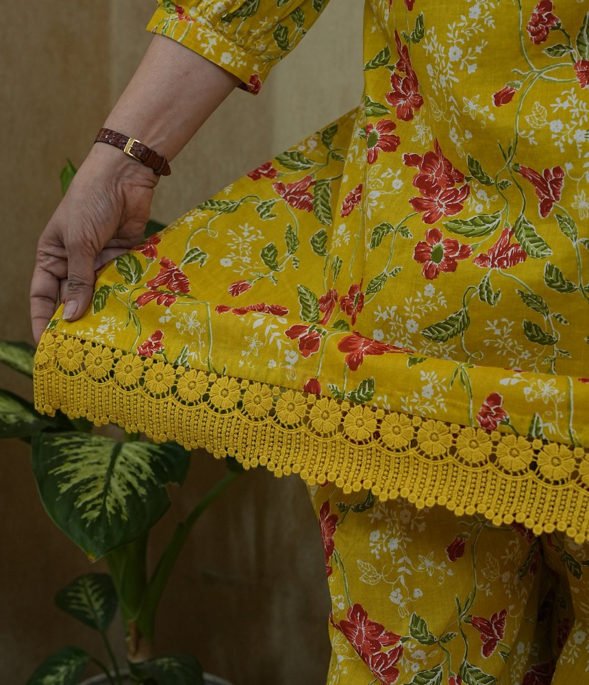 Surabhi  Cotton Kurta Pant Set