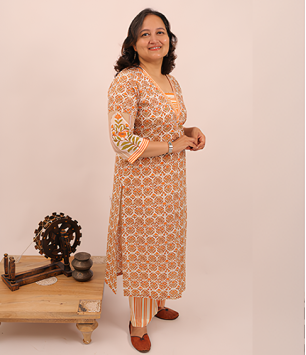 Shubha Cotton Kurta Pant Set