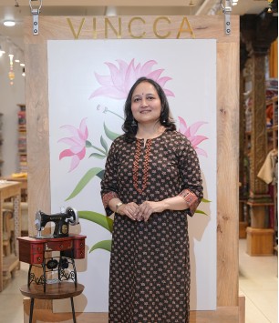 Lila Cotton Kurta