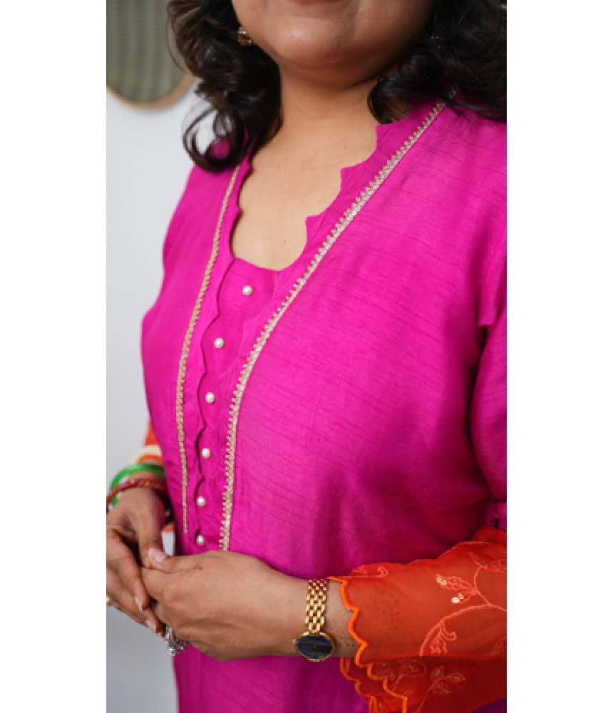 Svasti Cotton Silk Kurta Bottom Set