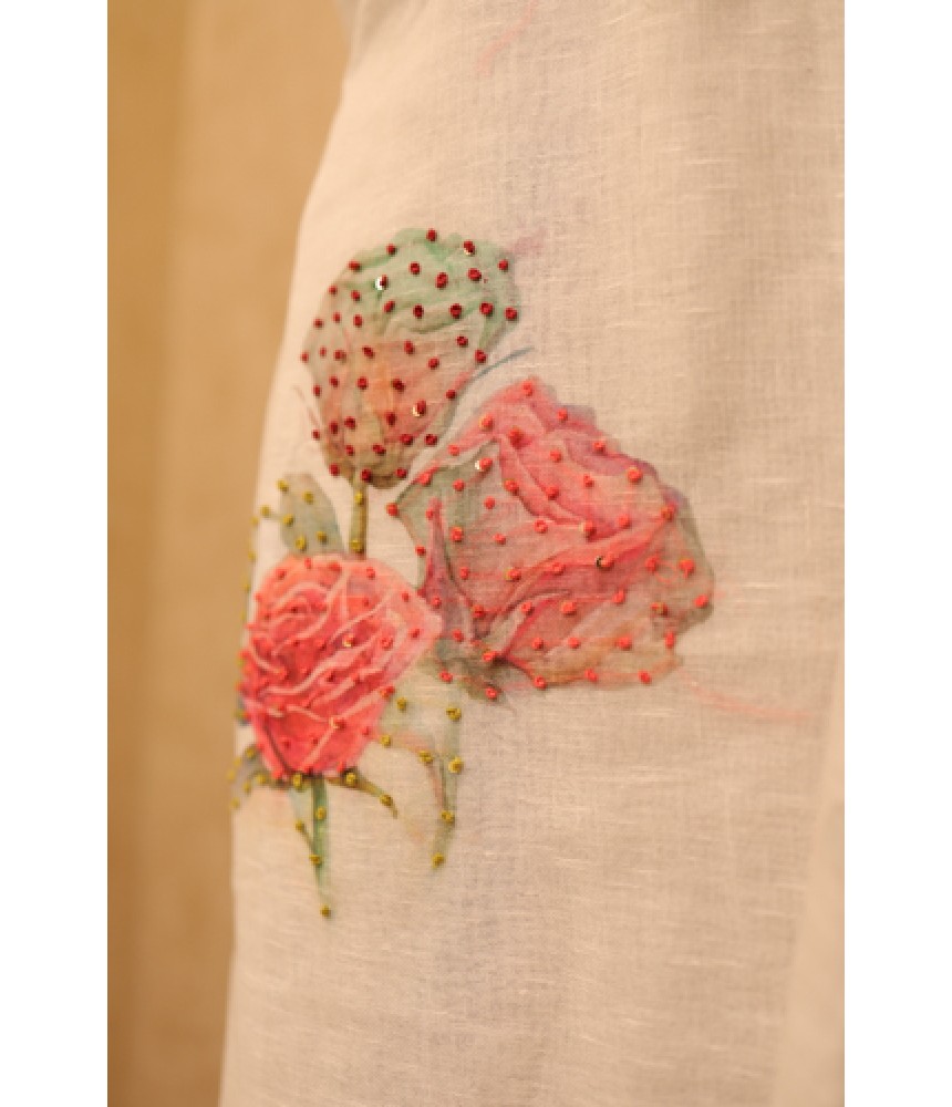 Floral Embroidered Kurta Set with Dupatta