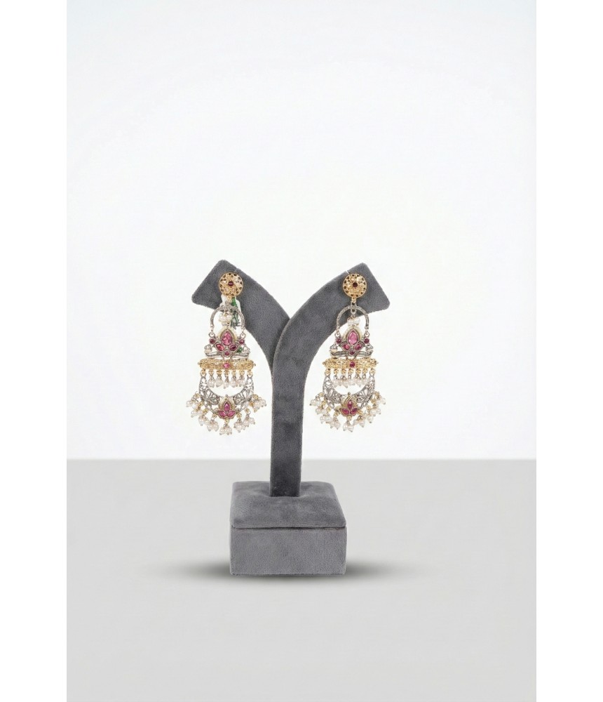 Gulnaar Silver Jhumki