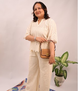 Elena Cotton  Schiffli Co-ord Set