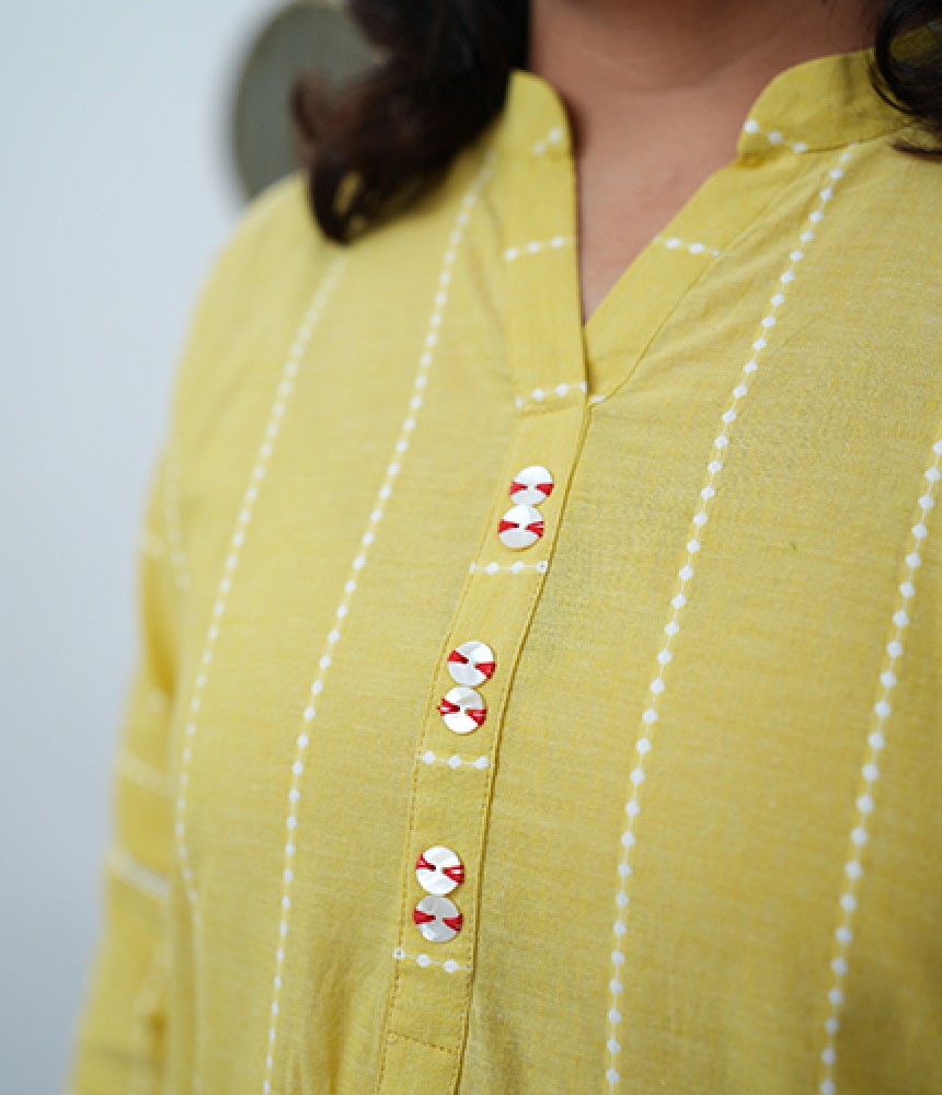 Handloom Cotton Kurta Pant Set