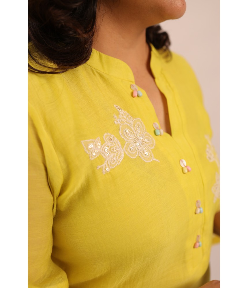 Tejo Mul Chanderi Kurta Pant Set