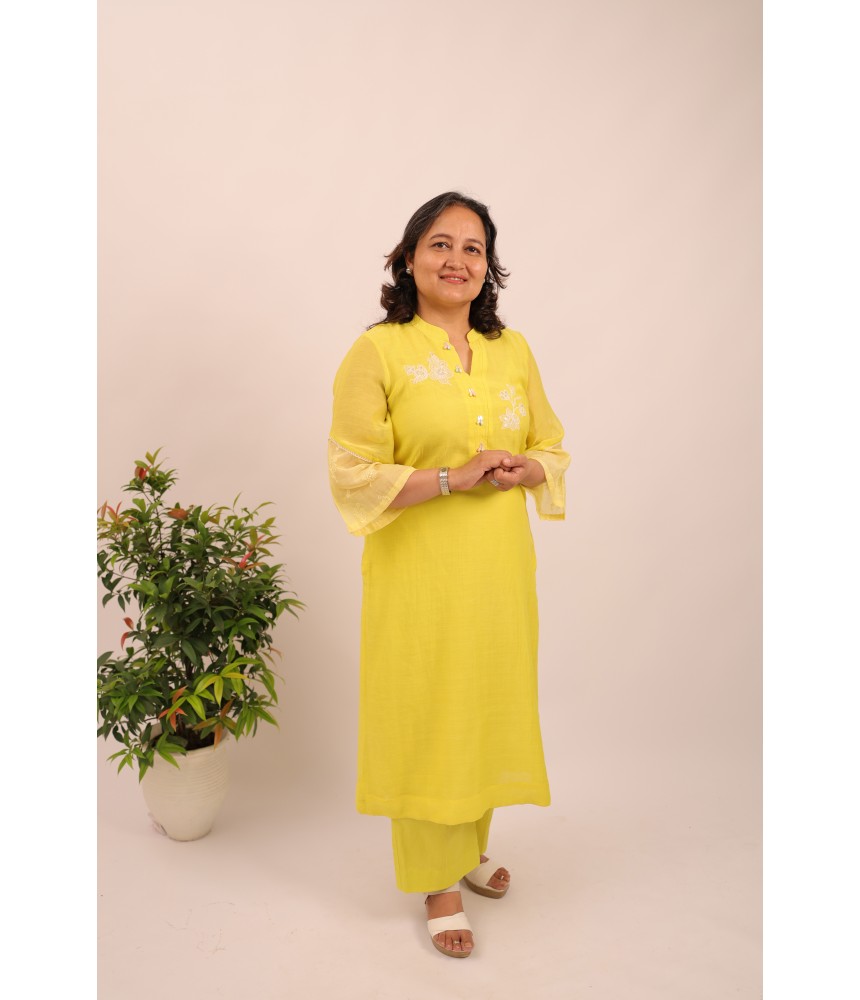 Tejo Mul Chanderi Kurta Pant Set