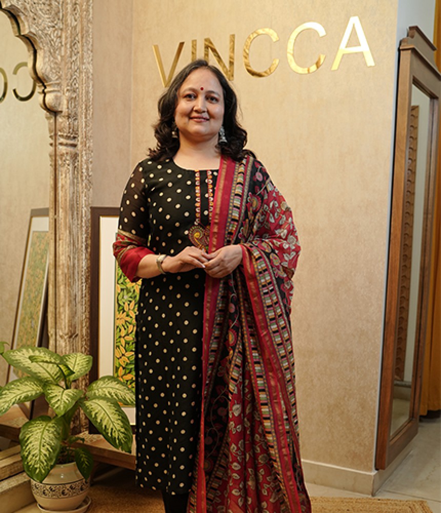 Shloka Maheshwari Silk Suit Set