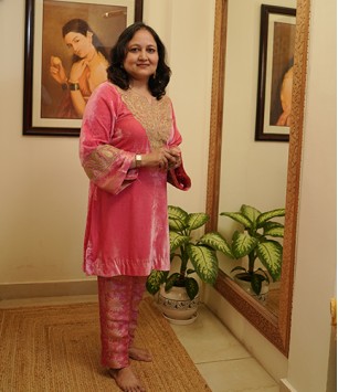 Prerna Velvet Kurta Bottom Set